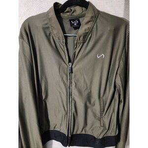 TLF Redefine Impossible Olive Green‎ Perforated Athletic Jacket Small